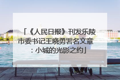 《人民日报》刊发乐陵市委书记王晓勇署名文章：小城的光影之约