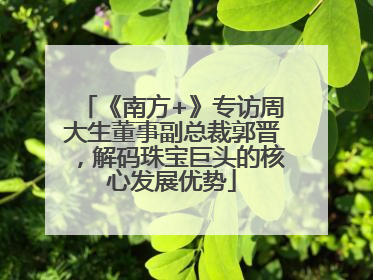 《南方+》专访周大生董事副总裁郭晋，解码珠宝巨头的核心发展优势