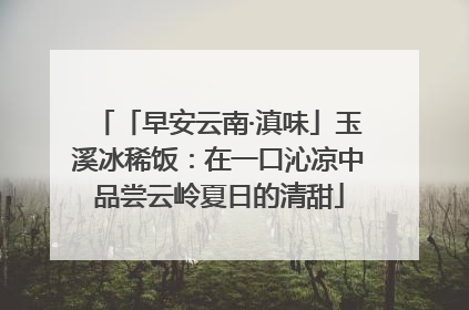 「早安云南·滇味」玉溪冰稀饭：在一口沁凉中品尝云岭夏日的清甜