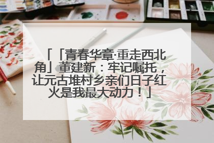 「青春华章·重走西北角」董建新：牢记嘱托，让元古堆村乡亲们日子红火是我最大动力！