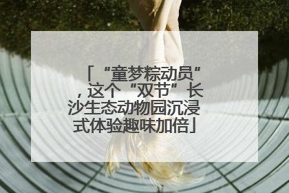 “童梦粽动员”，这个“双节”长沙生态动物园沉浸式体验趣味加倍