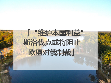 “维护本国利益” 斯洛伐克或将阻止欧盟对俄制裁
