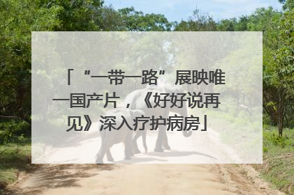 “一带一路”展映唯一国产片，《好好说再见》深入疗护病房