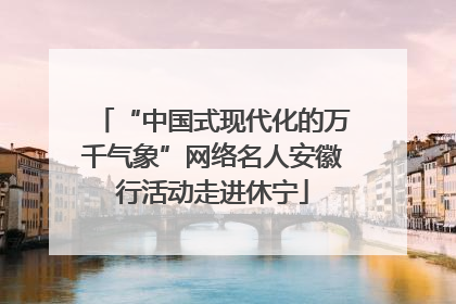“中国式现代化的万千气象”网络名人安徽行活动走进休宁