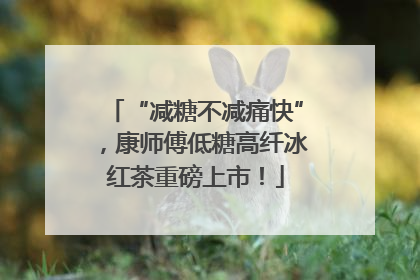 “减糖不减痛快”，康师傅低糖高纤冰红茶重磅上市！