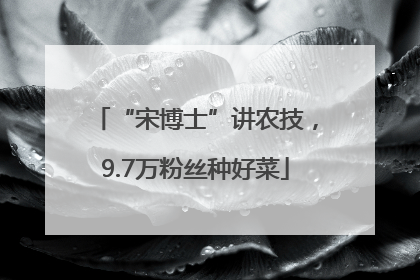 “宋博士”讲农技，9.7万粉丝种好菜