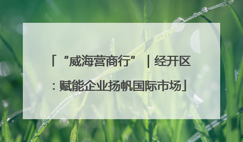 “威海营商行”｜经开区：赋能企业扬帆国际市场