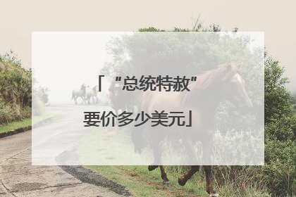 “总统特赦”要价多少美元