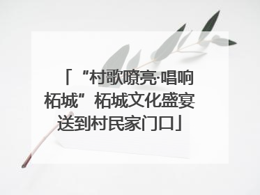 “村歌嘹亮·唱响柘城”柘城文化盛宴送到村民家门口