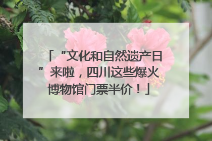 “文化和自然遗产日”来啦，四川这些爆火博物馆门票半价！