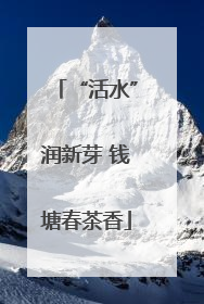 “活水”润新芽 钱塘春茶香