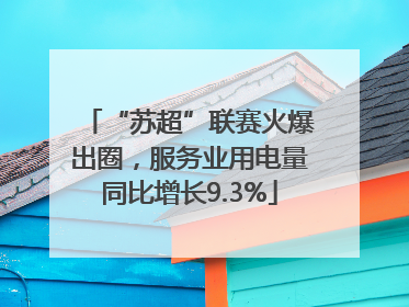 “苏超”联赛火爆出圈，服务业用电量同比增长9.3%