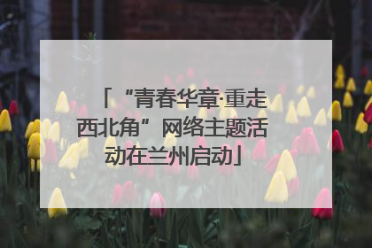 “青春华章·重走西北角”网络主题活动在兰州启动