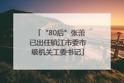 “80后”张蕾已出任镇江市委市级机关工委书记