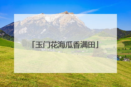 玉门花海瓜香满田