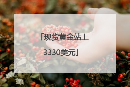 现货黄金站上3330美元