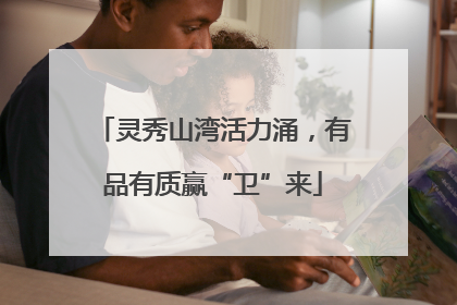 灵秀山湾活力涌，有品有质赢“卫”来