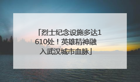 烈士纪念设施多达1610处！英雄精神融入武汉城市血脉