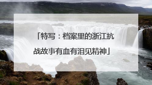 特写：档案里的浙江抗战故事有血有泪见精神