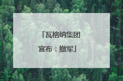 瓦格纳集团宣布：撤军