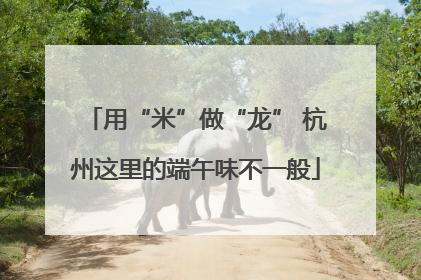 用“米”做“龙” 杭州这里的端午味不一般
