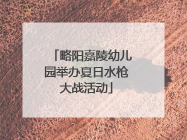 略阳嘉陵幼儿园举办夏日水枪大战活动