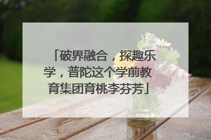 破界融合，探趣乐学，普陀这个学前教育集团育桃李芬芳