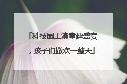 科技园上演童趣盛宴，孩子们撒欢一整天