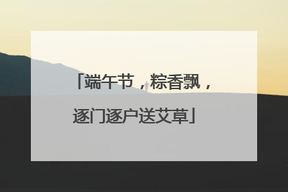 端午节，粽香飘，逐门逐户送艾草