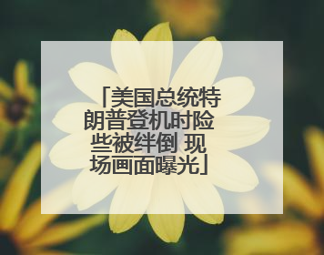 美国总统特朗普登机时险些被绊倒 现场画面曝光