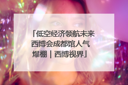 低空经济领航未来 西博会成都馆人气爆棚｜西博视界