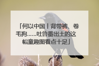 何以中国丨背带裤、卷毛狗……吐鲁番出土的这幅童趣图看点十足