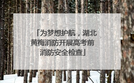 为梦想护航，湖北黄梅消防开展高考前消防安全检查