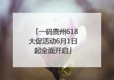 一码贵州618大促活动6月1日起全面开启