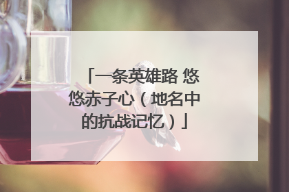 一条英雄路 悠悠赤子心（地名中的抗战记忆）