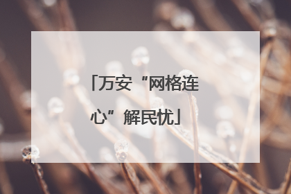 万安“网格连心”解民忧