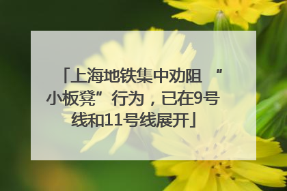 上海地铁集中劝阻 “小板凳”行为，已在9号线和11号线展开