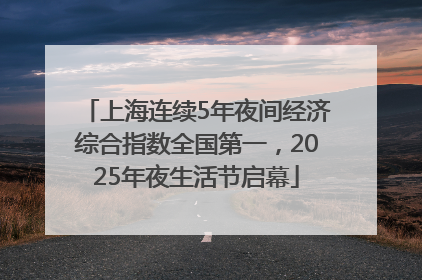 上海连续5年夜间经济综合指数全国第一，2025年夜生活节启幕