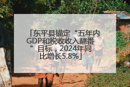 东平县锚定“五年内GDP和税收收入翻番”目标，2024年同比增长5.8%