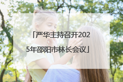 严华主持召开2025年邵阳市林长会议