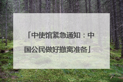 中使馆紧急通知：中国公民做好撤离准备