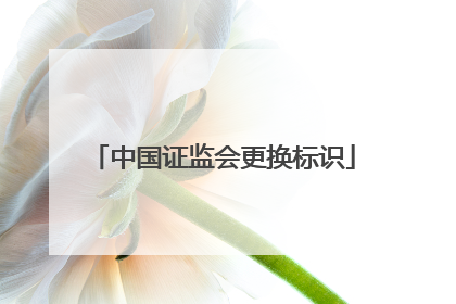 中国证监会更换标识