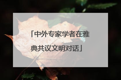 中外专家学者在雅典共议文明对话