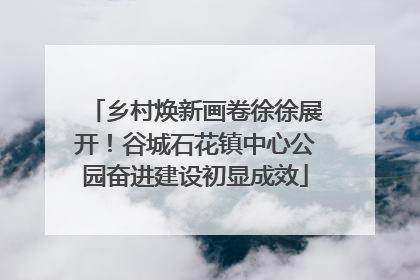 乡村焕新画卷徐徐展开！谷城石花镇中心公园奋进建设初显成效