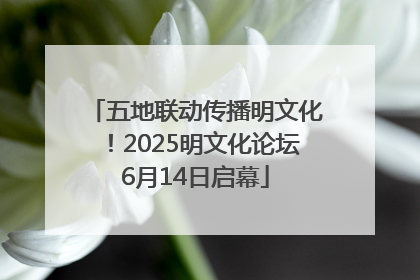 五地联动传播明文化！2025明文化论坛6月14日启幕