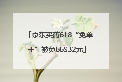京东买药618“免单王”被免66932元