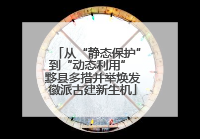 从“静态保护”到“动态利用” 黟县多措并举焕发徽派古建新生机