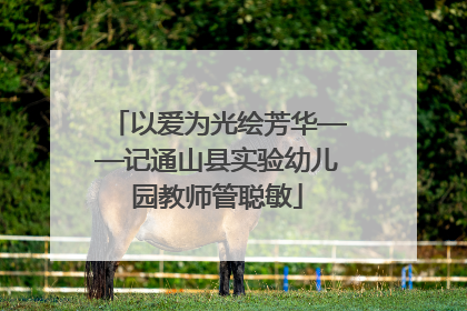 以爱为光绘芳华——记通山县实验幼儿园教师管聪敏