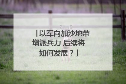 以军向加沙地带增派兵力 后续将如何发展？