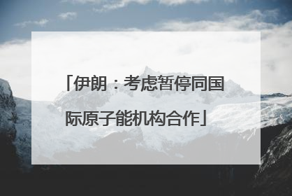 伊朗：考虑暂停同国际原子能机构合作